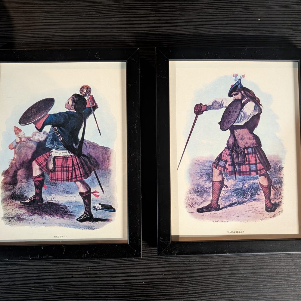 Framed Scottish Highlander Prints